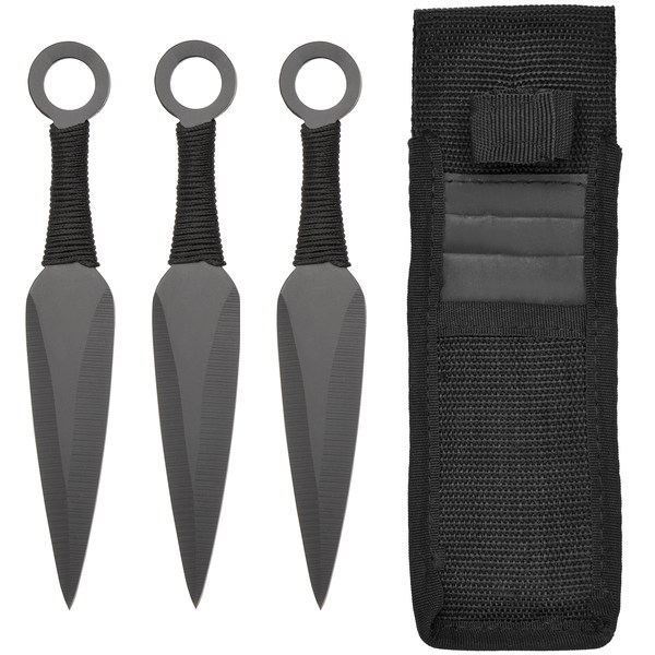 Set of three throwing knives