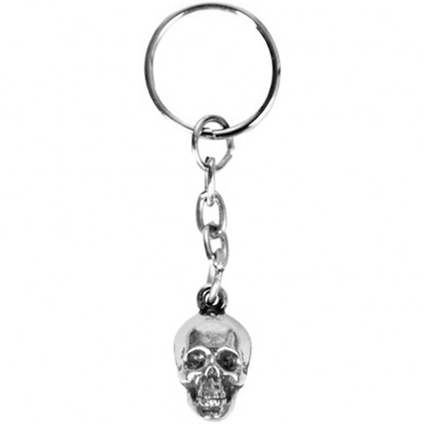 Silver Skull Key Ring