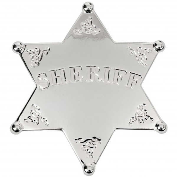Silver Sheriff Star Badge
