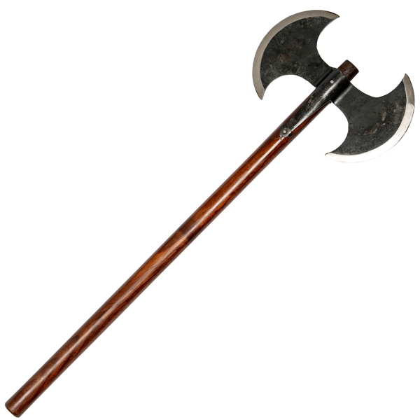 Medieval Twin Bladed Battle Axe