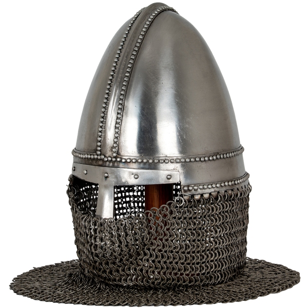 Spangenhelm Helmet with Wooden Stand